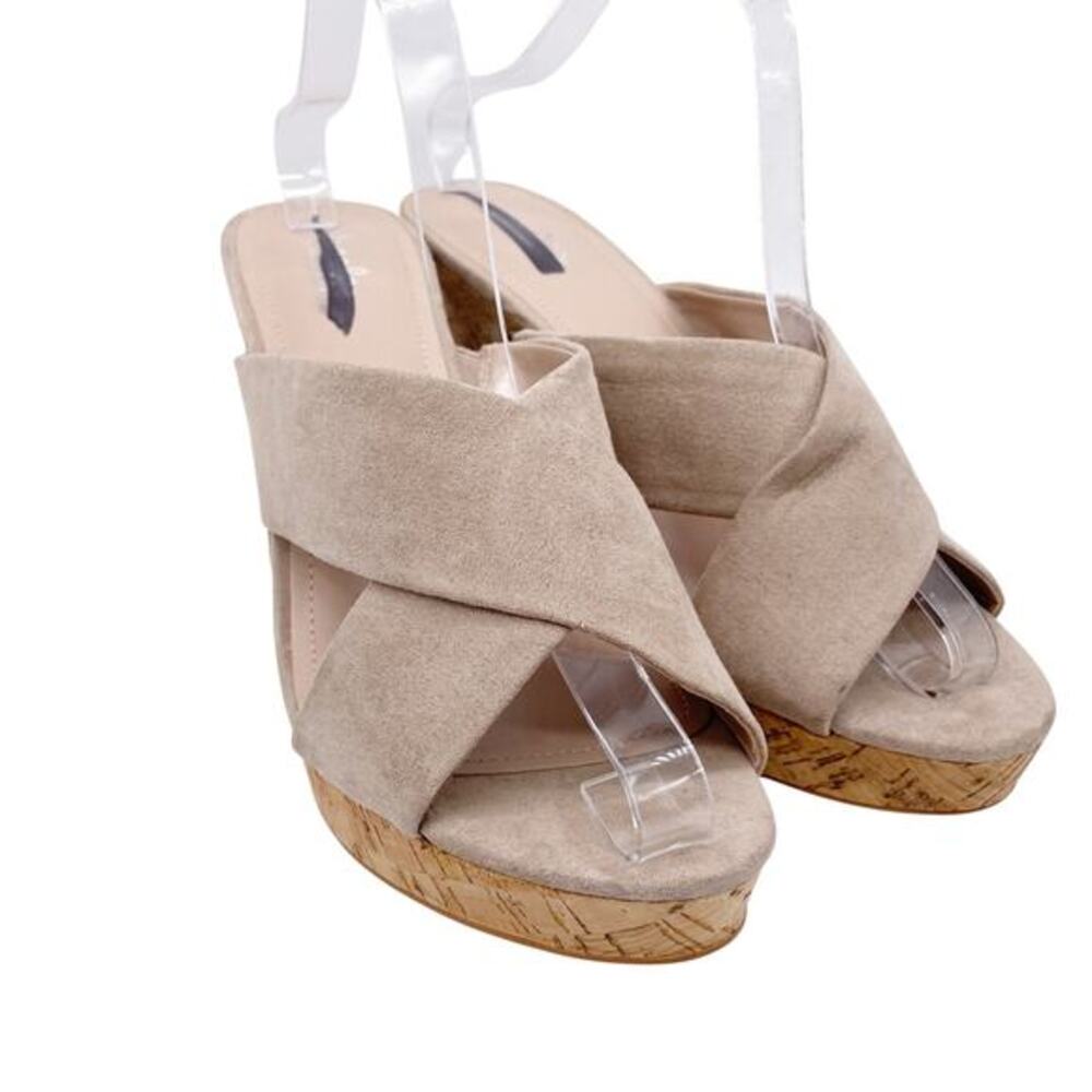 Charles by Charles David Women's Latrice Crisscross Cork Wedge Heel Sandals 11M